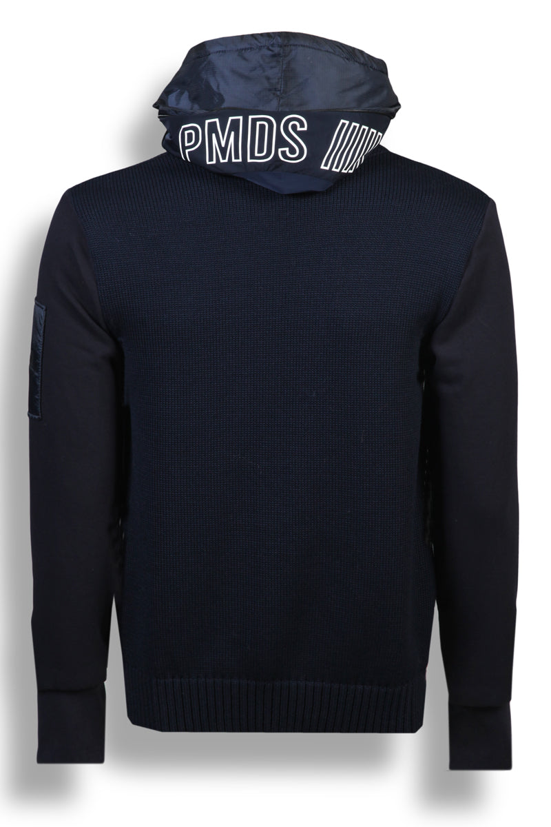 Felpa in Maglia Full Zip con Cappuccio GHEDI TASK F26MGT454