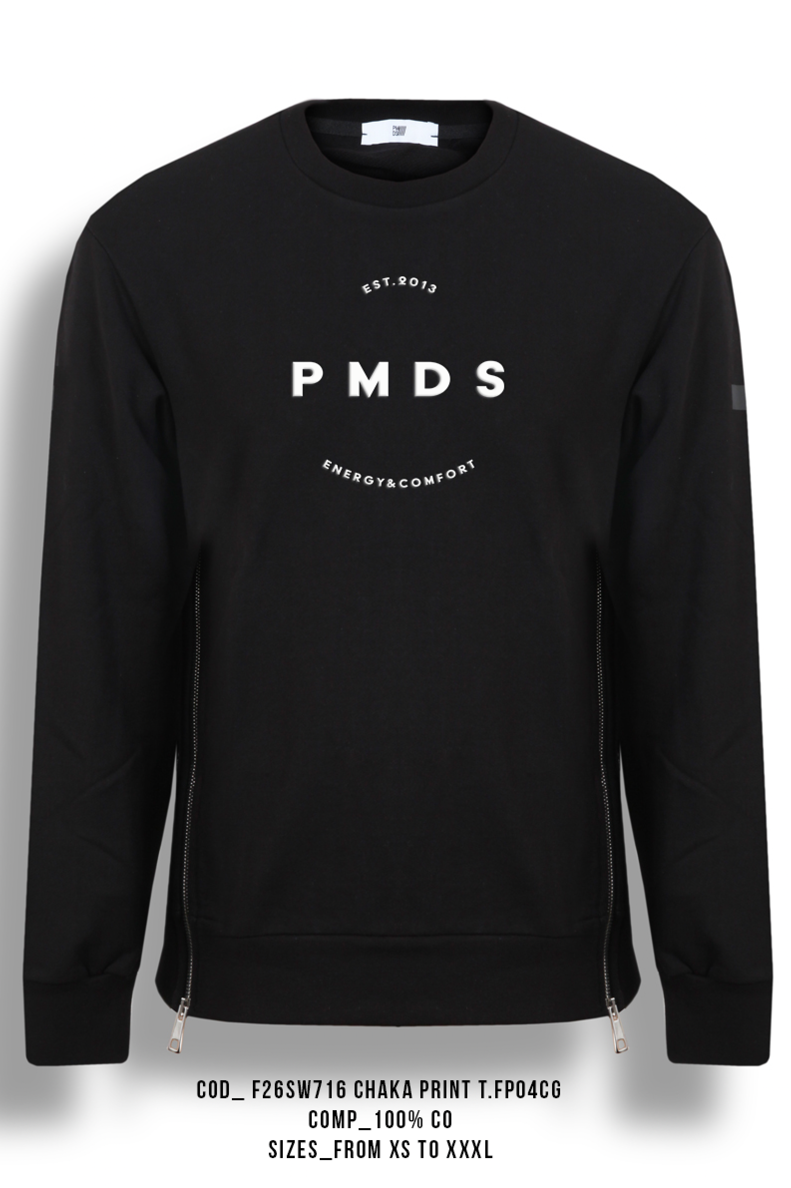 CHAKA PRINT Crewneck Sweatshirt T.FP04NG F26SW716 Black